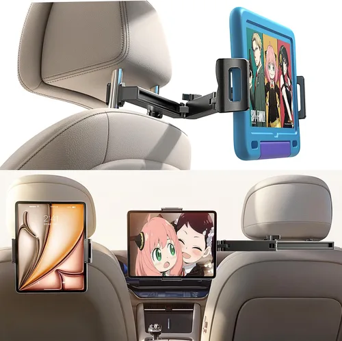 Miniatura 9 de LISEN Soporte para iPad de automóvil, reposacabezas y tableta, accesorios esenciales de viaje por carretera para mujeres, hombres, niños, regalos