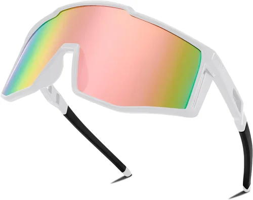 Miniatura 11 de FEISEDY Gafas de sol deportivas para jóvenes, adolescentes y adultos, gafas de sol para ciclismo, béisbol y tenis, gafas de sol para hombres y rojo