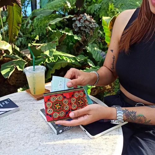 Miniatura 5 de Sabai Jai - Monedero hecho a mano - Pequeño bolso bordado Boho