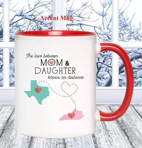 Miniatura 5 de Taza de café personalizable de larga distancia, cita personalizada, estados y países, regalo de relación, mejores amigos, regalos para mamá, mamá e