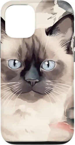 Miniatura 25 de Funda para iPhone 11 Pro Max Ragdoll Cat Roses Flower Watercolor Ragdoll Lover