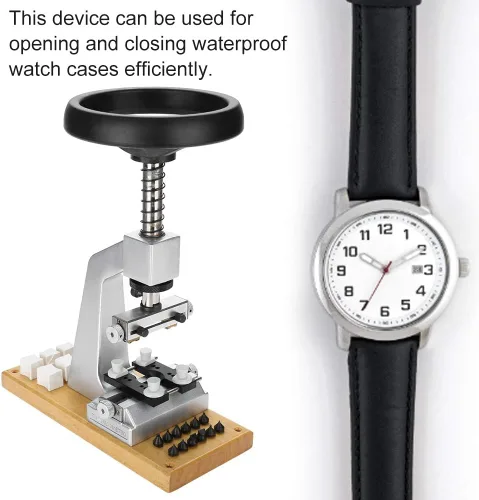 Miniatura 2 de Focket Abridor de caja de reloj, herramienta de reparación de reloj con rosca 5700, herramienta de reparación de reloj de pulsera con 6 troqueles