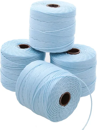 Miniatura 34 de The Beadsmith S-Lon Cordón para Cuentas – Cordón de Nylon Torcido de 0.5 mm para Ensartar, Paquete de 4, Mezcla de Neutrales Fríos, TEX210, 77
