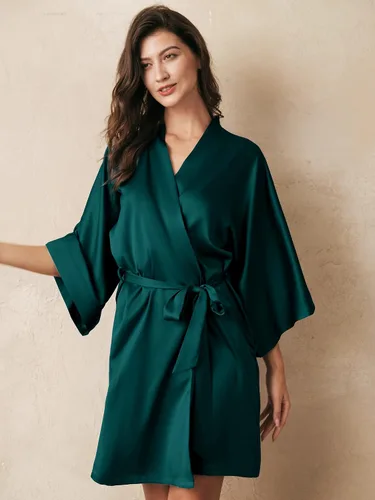 Miniatura 2 de AW BRIDAL - Bata estilo kimono de satén para mujer