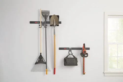 Miniatura 11 de Rubbermaid - Kit FastTrack de almacenamiento para colgar herramientas, organización de garaje, soporte de pared para herramientas de jardín y césped