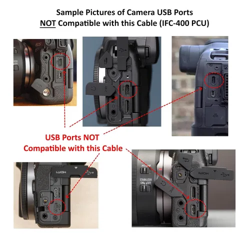 Miniatura 3 de Cámara IFC-400PCU IFC-200U IFC-500U Cable de transferencia de datos/archivos USB Cable Cable para Canon PowerShot ELPH 360 HS, Rebel EOS T1i T2i T3