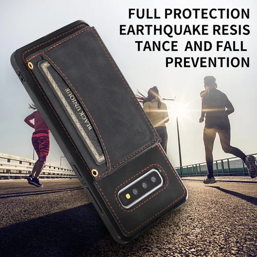Miniatura 7 de Asuwish Funda de teléfono para Samsung Galaxy S10 con protector de pantalla de vidrio templado y soporte de tarjeta de crédito de piel sintética