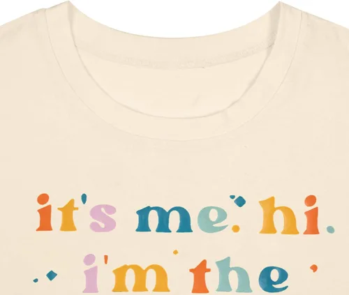 Miniatura 7 de Camiseta casual con texto en inglés "It's Me,Hi,I'm The Cool Mom,It's Me" para mujer