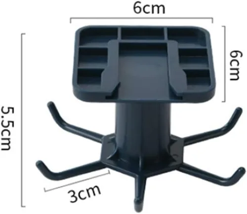 Miniatura 5 de BAIEUEJO 2 ganchos de 360 rotaciones para debajo del gabinete, ganchos de cocina adhesivos sin clavos para utensilios/herramientas/toalla/cuchillo