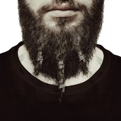 Miniatura 3 de Viking Beard Bead Coil Set (8-Pack) - Norse Rings for Hair, Dreads & Beards