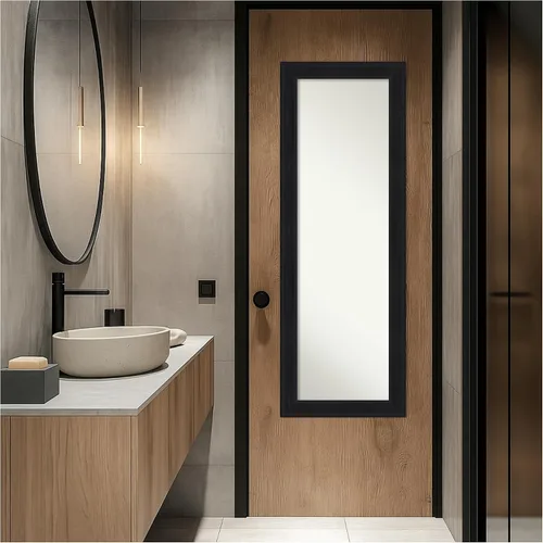 Miniatura 7 de Amanti Art Espejo negro de longitud completa para puerta, 53 x 19 pulgadas, espejo de pared alto negro abadía de longitud completa, montado
