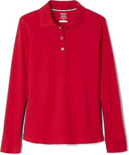 Miniatura 3 de French Toast Girls' Uniform Long Sleeve Polo with Picot Collar (Standard & Plus)