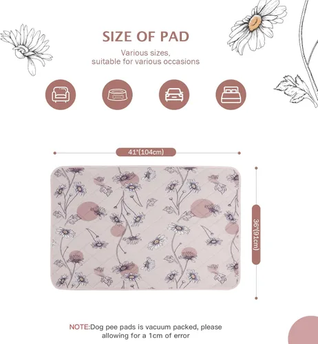 Miniatura 2 de IEUUMLER EU007 - Almohadillas lavables para perros, paquete de 2, antideslizantes e impermeables, reutilizables, para entrenamiento de cachorros
