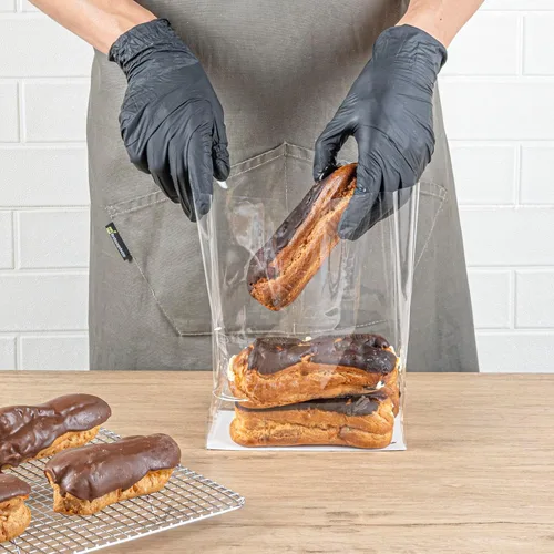 Miniatura 4 de Restaurantware Bolsas para Sándwich de Sellado Térmico de Fondo Plano Bolsas de Alimentos Sellables al Calor - Bolsa con Fuelle con Inserto de Papel