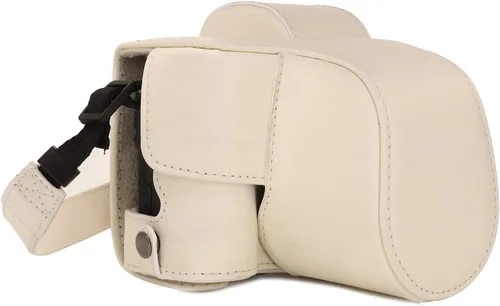 Miniatura 12 de MegaGear Canon EOS M50 - Funda de piel sintética para cámara, diseño siempre listo con acceso a la batería, lente de 0.591-1.772 in, color marrón