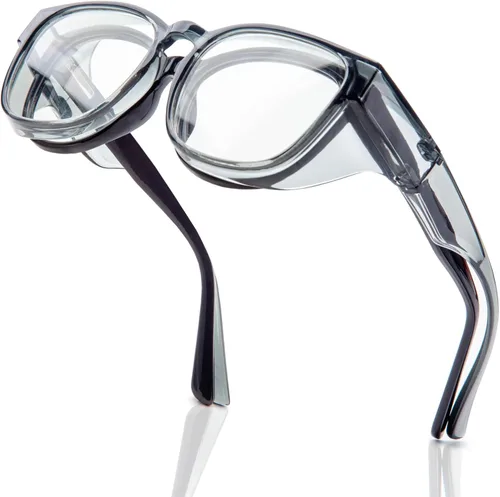 LianSan Gafas de seguridad sobre anteojos para mujer, gafas antivaho que se ajustan sobre las gafas para certificación ANSI Z87.1