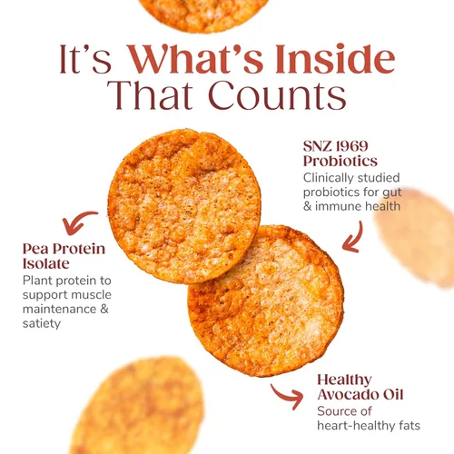 Miniatura 5 de WonderSlim Chips de proteína de guisante, barbacoa de nogal paquete de 10 unidades, 0.35 oz de proteína, sin gluten