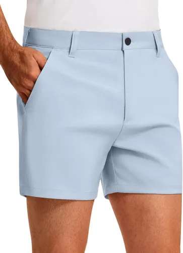 Miniatura 15 de PULI Pantalones cortos de golf para hombre, entrepierna de 5 pulgadas, ajuste relajado, elástico, ligero, casual, viajes, secado rápido, pantalones