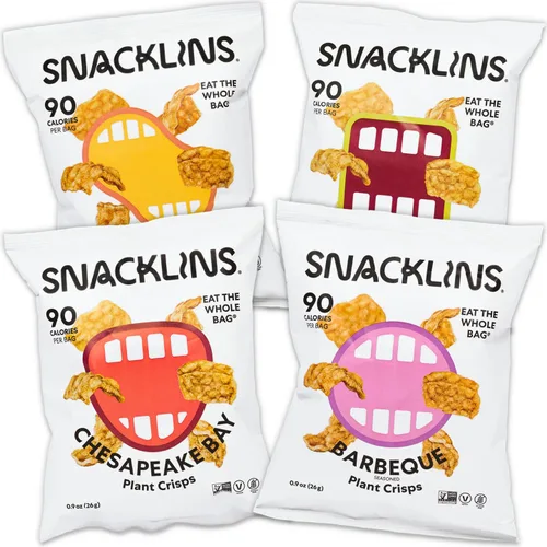 Miniatura 17 de SNACKLINS Chesapeake Bay - Patatas fritas a base de plantas – Veganas, sin gluten, sin granos, Kosher, aperitivo saludable bajo en calorías – Solo