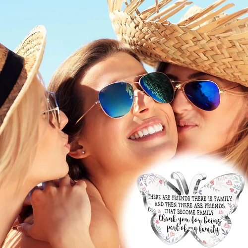 Miniatura 6 de Regalo de amistad navideño para mujeres y niñas, regalo de despedida, regalo de cumpleaños para mejores amigas, placa acrílica para amigos, regalo