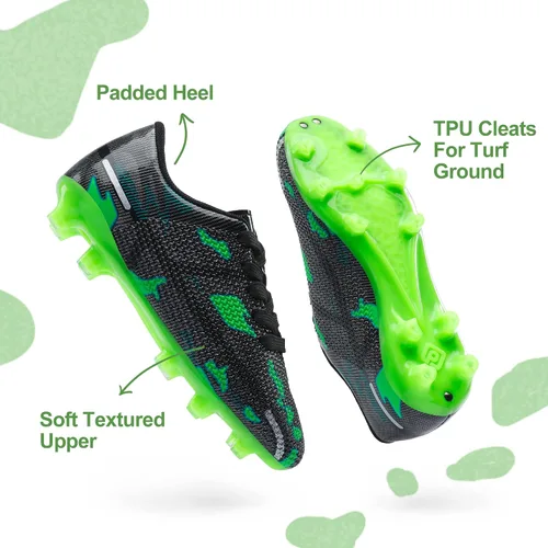 Miniatura 4 de DREAM PAIRS Tacos de fútbol para niños y niñas, zapatos de fútbol para niños pequeños, niños grandes