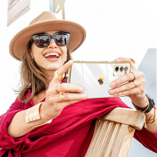 Miniatura 6 de LeYi Funda para Samsung Galaxy S20 FE con protector de pantalla [2 piezas] + protección completa de la cámara, diseño femenino de corazón chapado