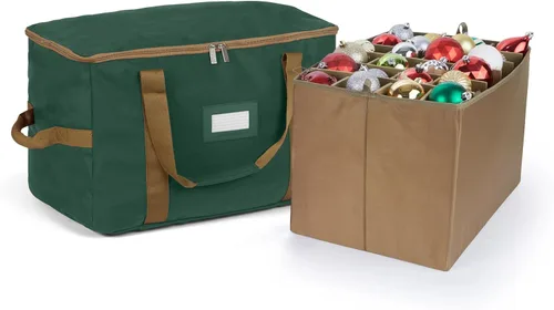 Miniatura 33 de Covermates Keepsakes Bolsa de almacenamiento ajustable para adornos, poliéster resistente, separadores acolchados y bandejas FlexGrid, organizador
