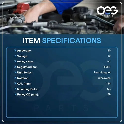 Miniatura 3 de OEG Parts Nuevo alternador compatible con Caterpillar Carrier IT12 3204, cargador 910 931 3204, 931 931B 931C 935B 935C 951 Trax Cavator Perkins
