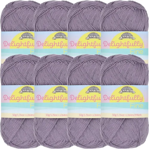 Miniatura 85 de JubileeYarn - Ovillo de hilo deliciosamente fino, 1.76 oz/madeja de rayón de bambú, color rosa polvo, 4 madejas