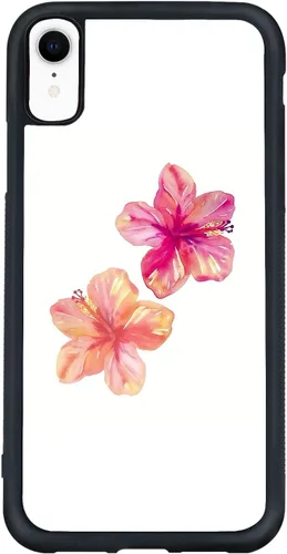 Funda de teléfono de playa de verano a prueba de golpes y protectora con hibisco, bonitas fundas de teléfono para iPhone XR jamaica (Hibiscus Flower)
