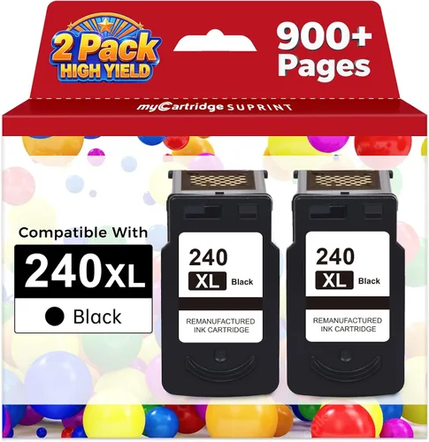 240XL - Cartucho de tinta negro de repuesto para Canon 240xl 240 PG-240 XL PG240XL para Canon MG3620 Cartuchos de tinta PIXMA MG3600 MG3520 MG3222