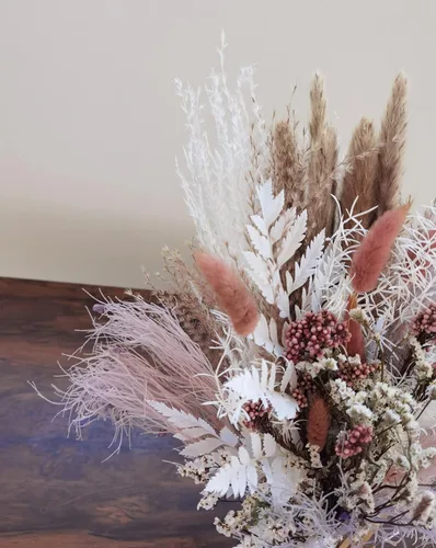 Miniatura 4 de Ramo de dama de honor bohemio para novia, ramo de pampas, ramo de decoración del hogar (ramo de novia XL)