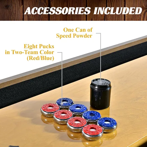 Miniatura 7 de Barrington Shuffleboard Multiple Styles Urban Shuffleboard Game Table Collection, Durable Designs with Puck Set Accessories, Perfect for Family Game