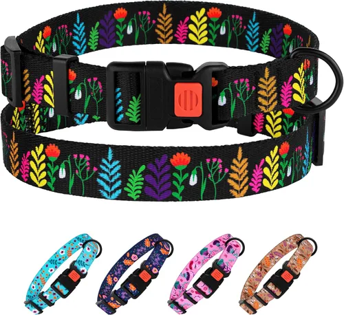Miniatura 29 de CollarDirect Collar reflectante para perro o cachorro pequeño, mediano y grande con hebilla de liberación rápida, para machos y hembras, nailon Rojo