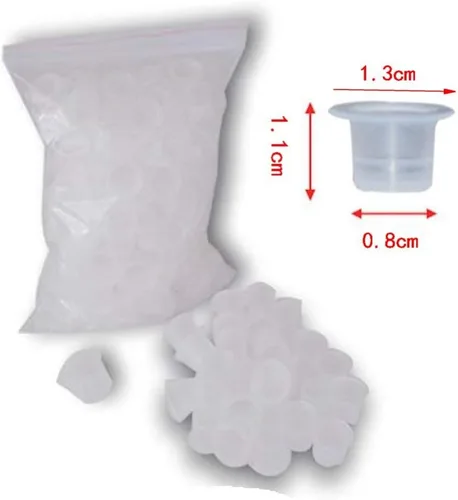 Miniatura 3 de Tapas de tinta, 1000 unidades, desechables para tatuaje, tamaño mediano, 0.512 in, suministros de tatuaje para tinta de tatuaje