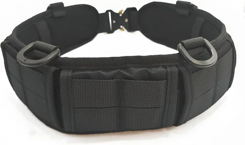 Miniatura 3 de Cinturón de batalla Molle Cinturón Airsoft Cinturón de herramientas y se adapta a tamaños de 32 a 44 pulgadas (negro)