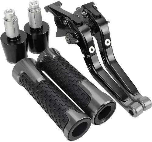 Miniatura 11 de Clutch For FZ8 FZ-8 2010-2018 Motorcycle Adjustable Folding Brake Clutch Levers Handgrip Handlebar Grips Ends Accessories Brake Handle(Black Black)