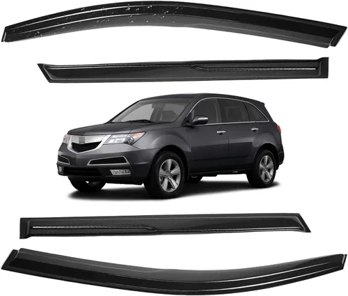 Miniatura 22 de Viseras para ventanas para Mazda 3 Sedán 4 puertas 2004 2005 2006 2007 2008 2009 estilo JDM Mugen, deflector de viento, protector solar y de lluvia