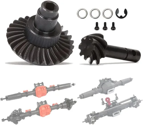 Engranaje cónico de sobremarcha helicoidal de alta resistencia para automóvil a control remoto, engranaje cónico 8T 24T/27T/30T/33T AR44 para 1/10