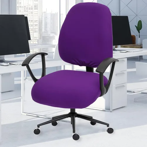 Miniatura 77 de Fundas elásticas para asiento de silla de oficina de escritorio - Funda universal de spandex para silla de computadora - Fundas removibles lavables