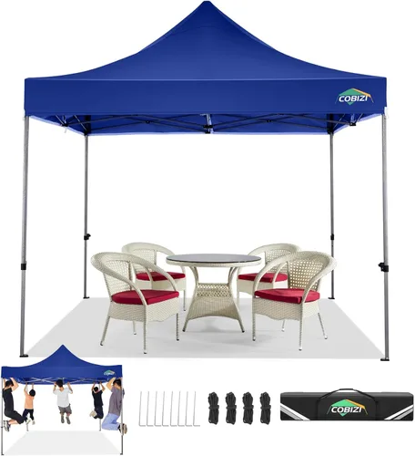 Miniatura 42 de COBIZI Toldo de 10 x 20 pies con paredes laterales, carpa de fiesta resistente para fiestas, bodas, tienda de campaña portátil plegable fácil