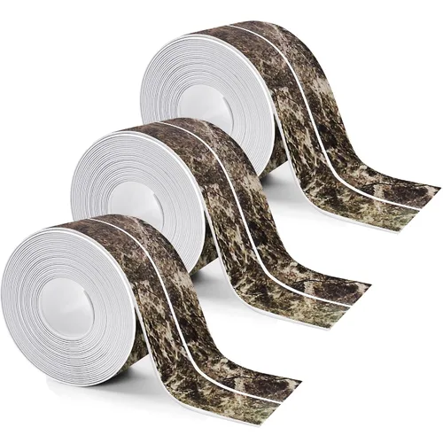 Miniatura 10 de 3 rollos de 10.5 pies de cinta de calafateo para inodoro, tira autoadhesiva de calafateado para sellado de baño, despegar y pegar, tira de calafateo