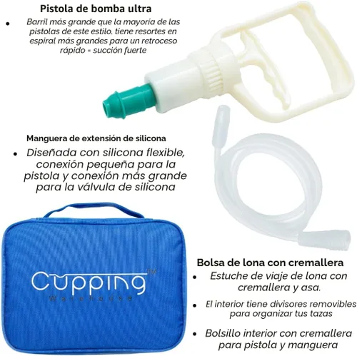 Miniatura 5 de Cupping Warehouse Juego de terapia de ventosas de policarbonato Poly Cups™ de 20 piezas Duradero y ligero PT, kit de ventosas miofasciales