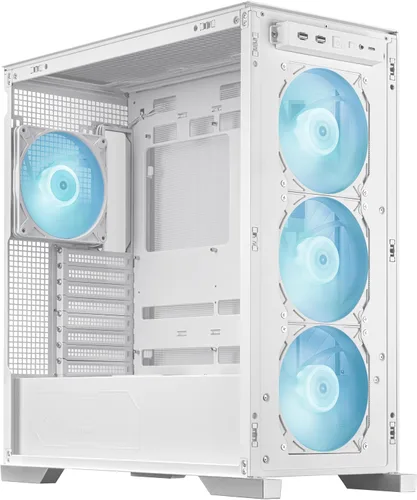 Miniatura 21 de Chasis para PC ASUS TUF Gaming GT302 ARGB Edición Blanca ATX de Torre Media Cuatro ventiladores ARGB de 140x28mm para flujo de aire y presión