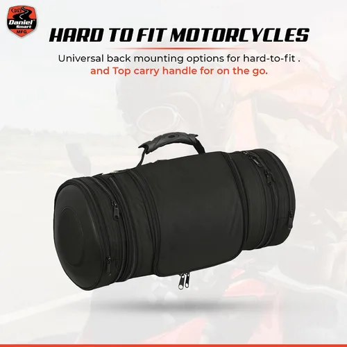 Miniatura 6 de Daniel Smart - Bolsa enrollable para motocicleta con múltiples bolsillos, asegura tu equipaje y cosas con facilidad, incluye cubierta de lluvia