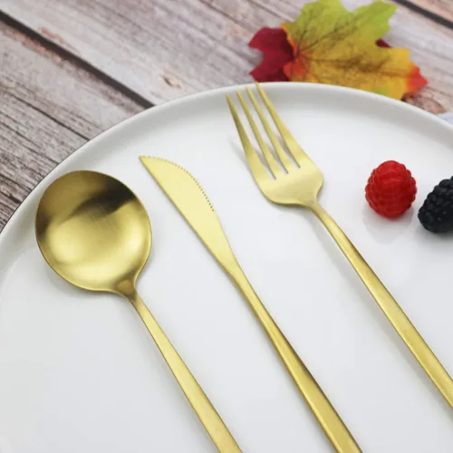 Miniatura 3 de JASHII Juego de cubiertos de acero inoxidable de 24 piezas, juego de cubiertos de servicio para 6, utensilios para cocina, aptos para lavavajillas