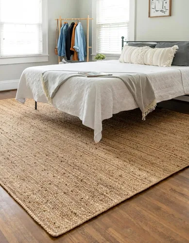 Miniatura 4 de Alfombras rectangulares trenzadas a mano de yute natural para estar, interiores y exteriores, alfombra de pasillo de cocina (24 x 72 pulgadas