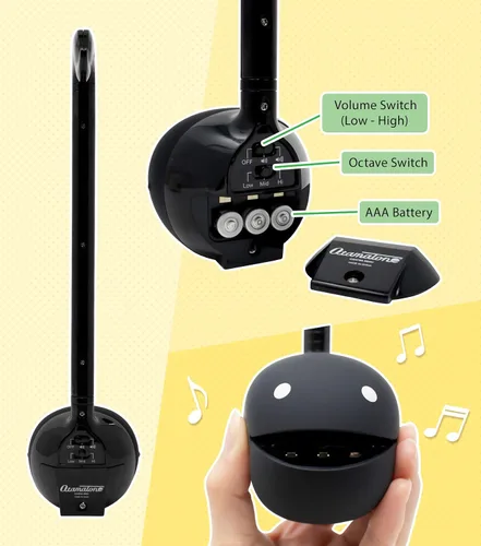 Miniatura 3 de Otamatone Negro Japonés Instrumento Musical Electrónico Portátil Sintetizador de Música Conjunto Coleccionista Regular + Deluxe