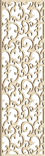Miniatura 55 de Wheatland Paneles de pared decorativos de madera con calado, 9 3/8 pulgadas de ancho x 24 3/8 pulgadas de alto x 1/4 de alto, nogal