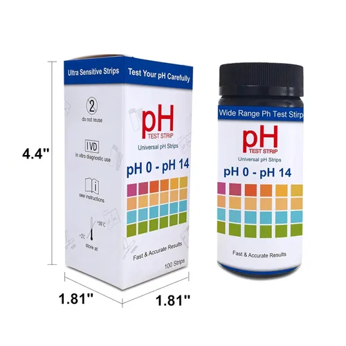 Miniatura 2 de Tiras de prueba de pH 0-14 100 tiras de prueba de pH universales, tiras de pH para pruebas de orina y saliva, tiras de prueba de pH de papel